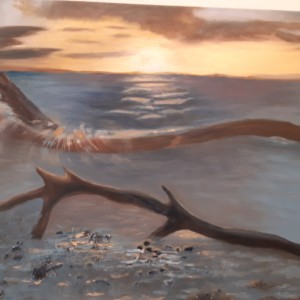 Katharina Funk – Sonnenuntergang mit Strandgut